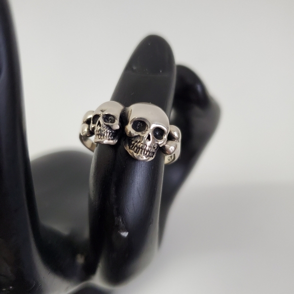 Sterling Silver 925 Skull Ring - Picture 2 of 9